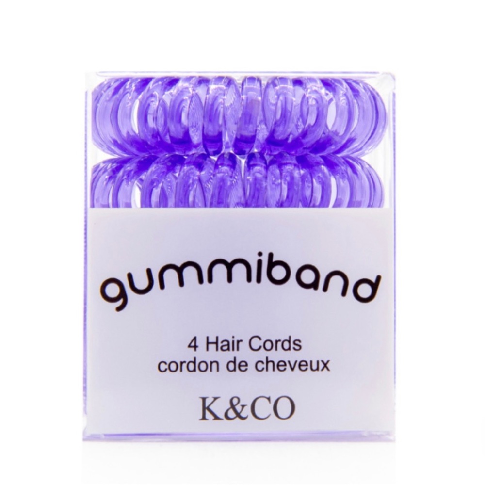 🧧SALE 3/$15 GummiBand Hair Cords - Lavender Twist (Purple)